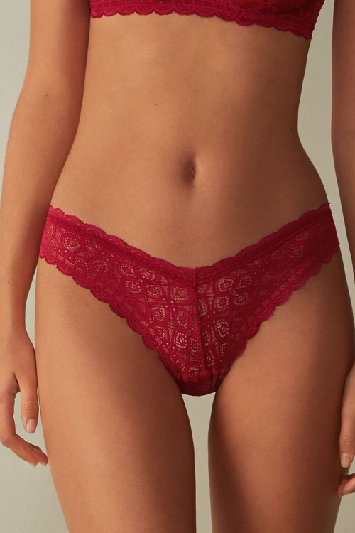 Intimissimi 80s-style Kanten Brazilian Rood Rood | 08325OITY