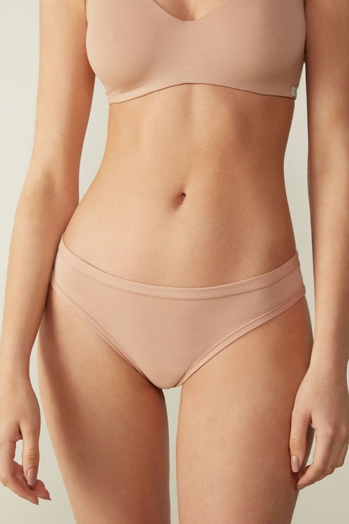 Intimissimi Brazilian Panties in Ultralight Supima® Katoenen Beige | 43806KUYV