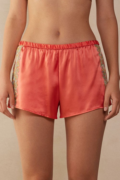 Intimissimi Candy Colors Silk Shorts Oranje Koraal Rood | 75064JFEI