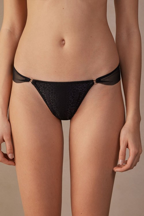 Intimissimi Cool Minimal Brazilian Zwart Zwart | 93208DLIU