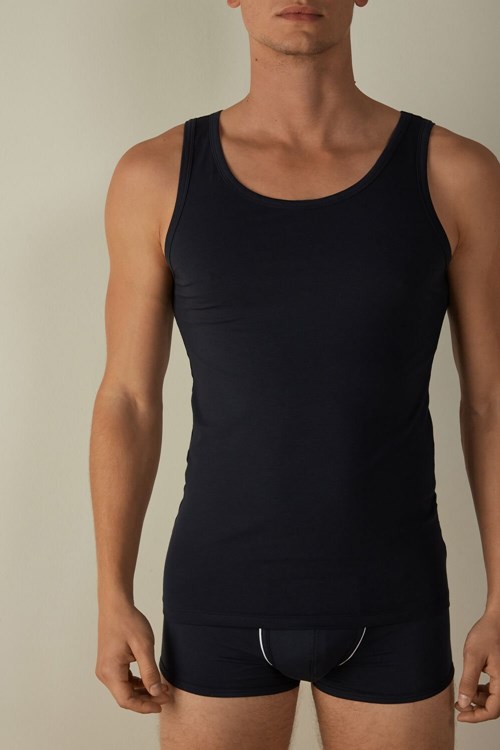 Intimissimi Crew Neck Tank Top Blauw Blauw | 54231YHGR