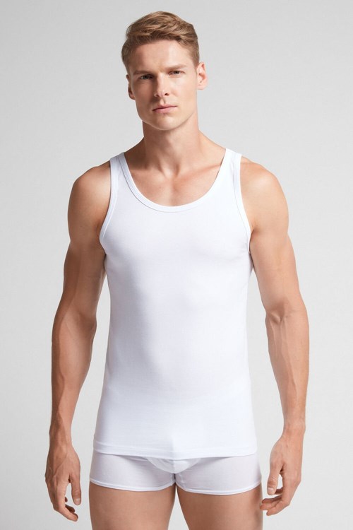 Intimissimi Crew Neck Tank Top Wit Wit | 47298BQHM