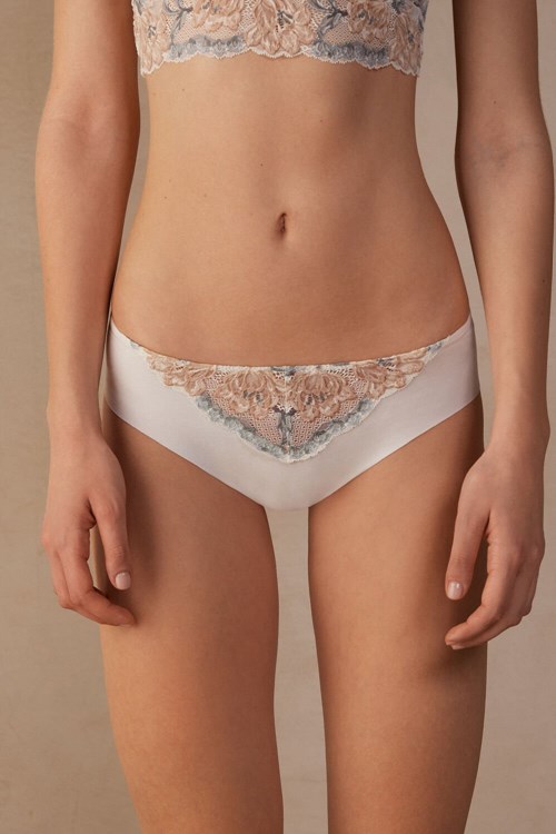 Intimissimi Ephemeral Beauty Seamless Katoenen Panties Wit | 35498BFMU