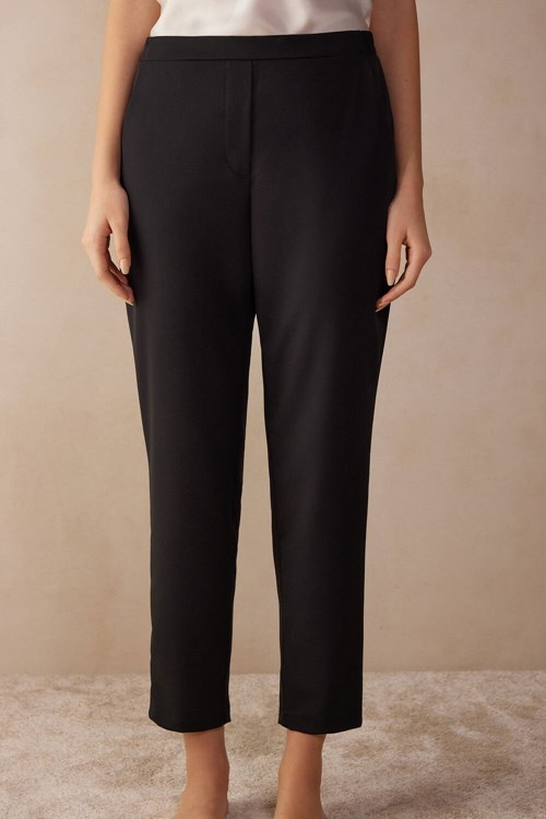 Intimissimi Full Length Pants with Pockets Zwart Zwart | 91723VODP