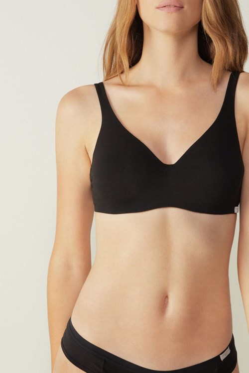 Intimissimi Greta Balconette Bra in Katoenen Zwart | 41723NGZB