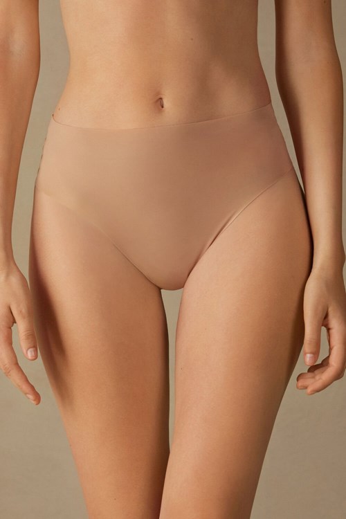 Intimissimi High Taille String in Seamless Ultralight Microfiber Beige | 98017SLMN