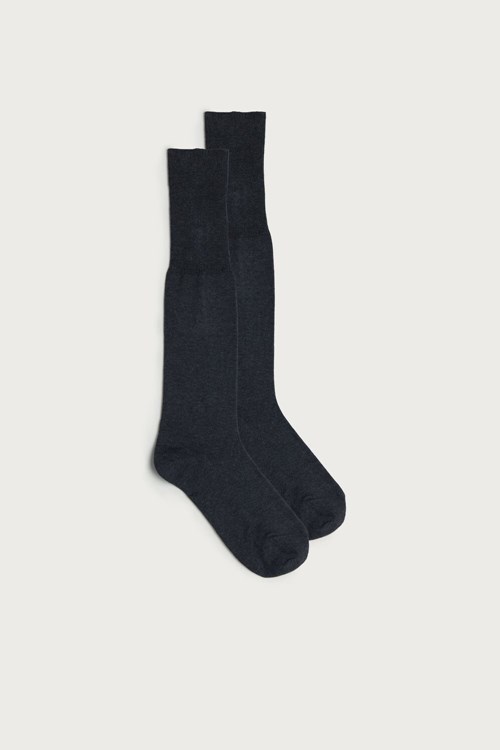 Intimissimi Hoge Warm Katoenen Socks Grijs | 37016ILAR