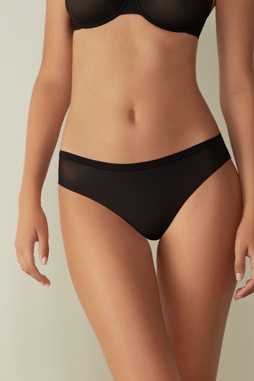 Intimissimi Invisible Touch Brazilian Panties Zwart Zwart | 08613AZEM