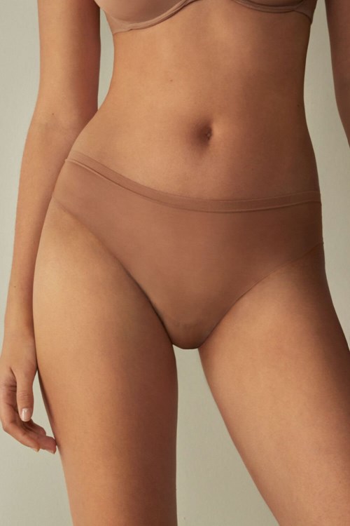 Intimissimi Invisible Touch Brazilian Panties Beige | 82046DNUG