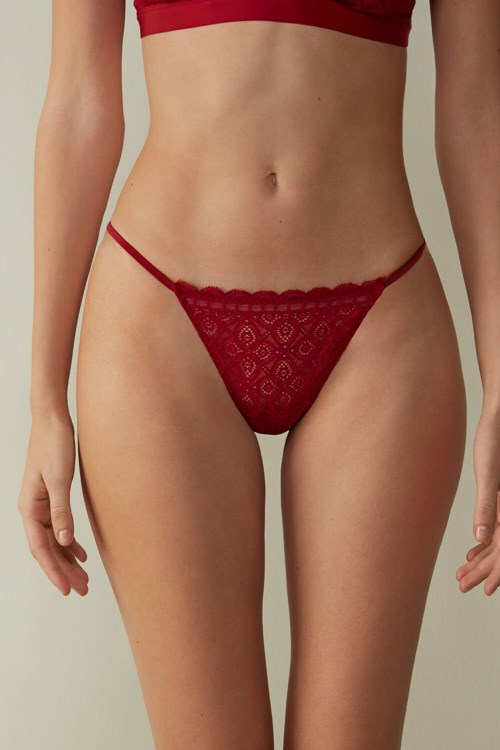 Intimissimi Kanten String String Rood Rood | 58167RDMZ