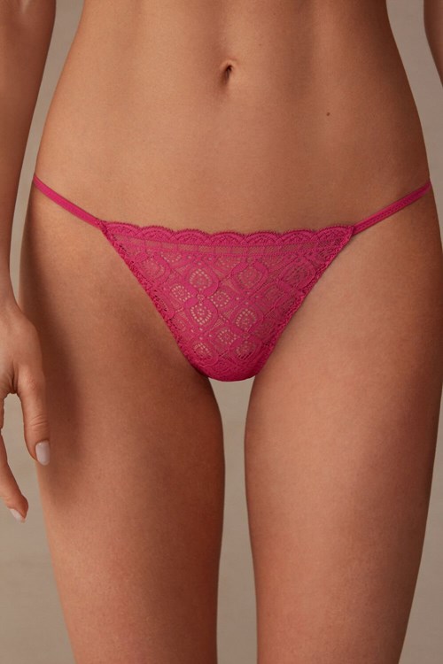 Intimissimi Kanten String String Roze Roze | 91763MYQJ