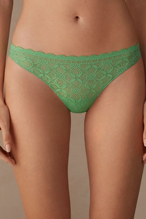 Intimissimi Kanten and Microfiber Brazilian Groen Mintgroen | 63217IZET