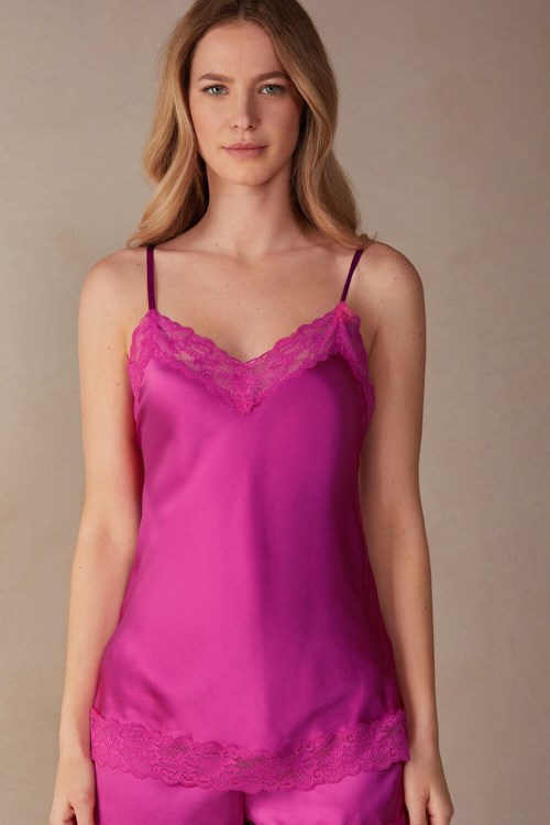 Intimissimi Kanten and Silk Top Roze Roze | 45719VYBK