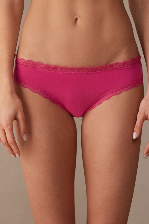 Intimissimi Katoenen and Kanten Panties Roze Roze | 75206WPMR