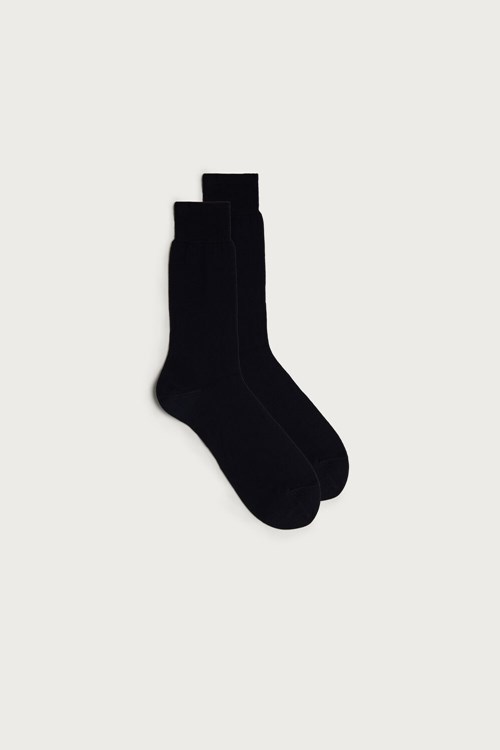 Intimissimi Kort Sateen Egyptian Katoenen Socks Blauw Blauw | 29076LRJM