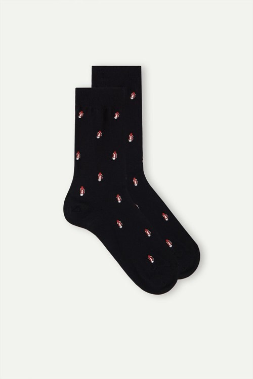 Intimissimi Kort Socks in Patterned Katoenen Zwart Zwart | 63251KXNV