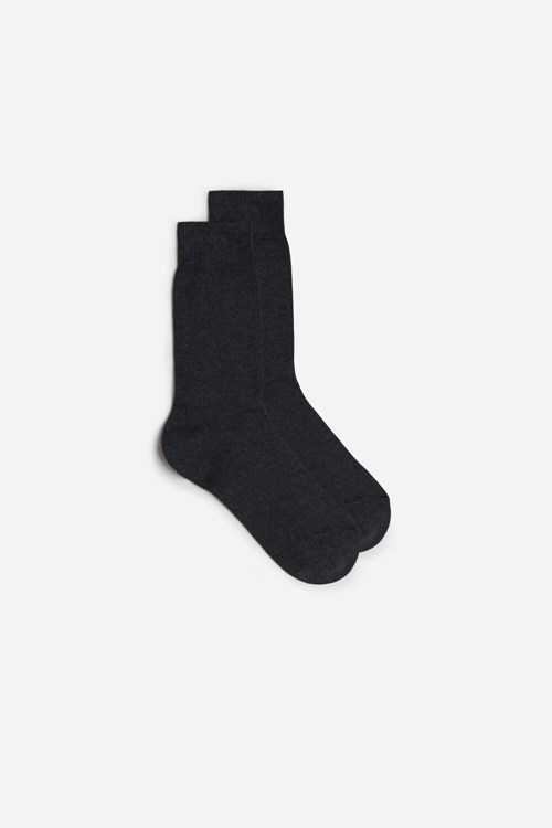 Intimissimi Kort Warm Katoenen Socks Grijs | 52019SRFH