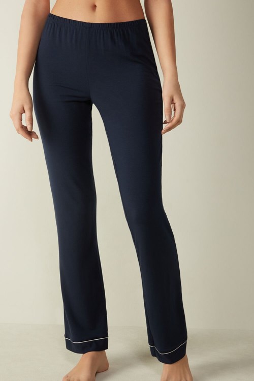 Intimissimi Long Micromodal Trousers Blauw Blauw | 29360ZXCD