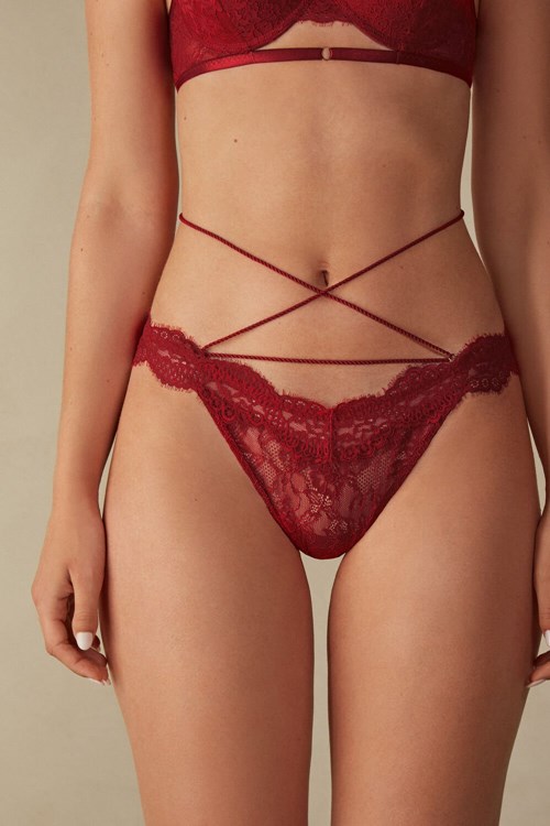 Intimissimi Loosen Heartstrings ‘80s Stijl Brazilian Rood Rood | 37054LTOB