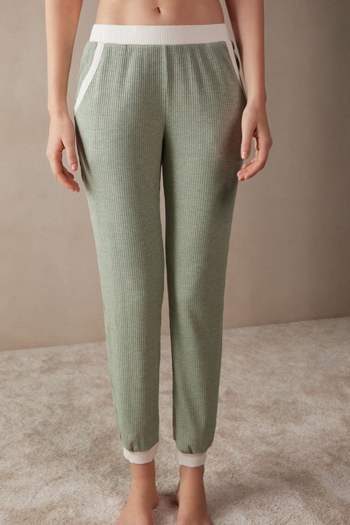 Intimissimi Lost in Fields Full Length Pants in Modal Groen Groen | 35120KTHB