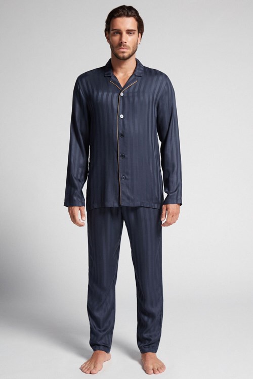 Intimissimi Modal Pajama Set Blauw Donkerblauw | 29851LMZF