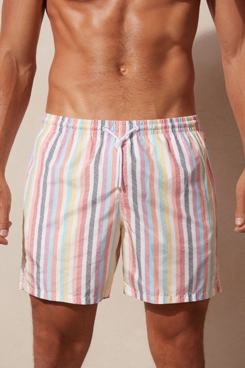 Intimissimi Multicolor Stripe Print Swim Trunks Gekleurd Gekleurd | 94365QDSL