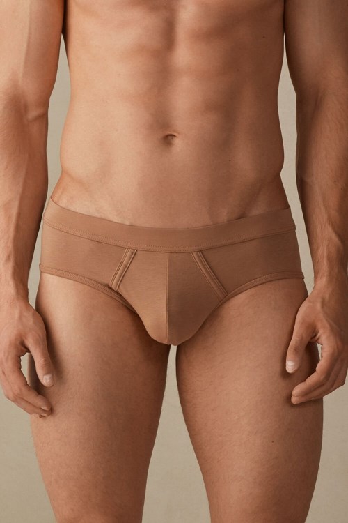 Intimissimi Natural Fresh Supima® Katoenen Briefs Beige | 54720DVSC