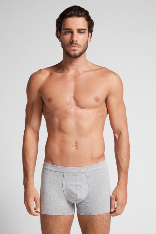 Intimissimi Natural Fresh Supima® Katoenen Boxers Grijs Lichtgrijs | 75120QPDZ