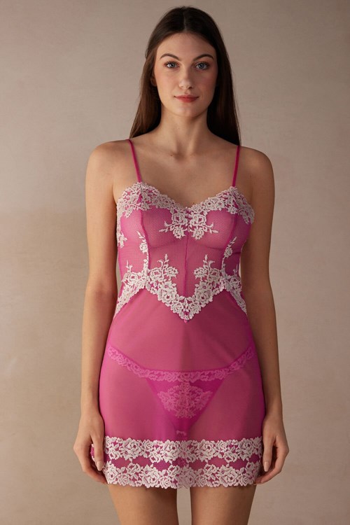 Intimissimi Pretty Flowers Babydoll Roze Roze | 70164DERW