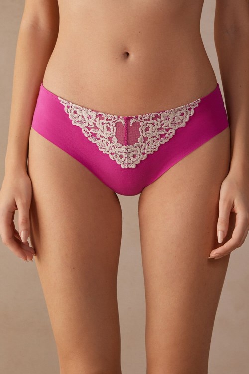 Intimissimi Pretty Flowers Seamless Katoenen Panties Roze Roze | 08749MTGB