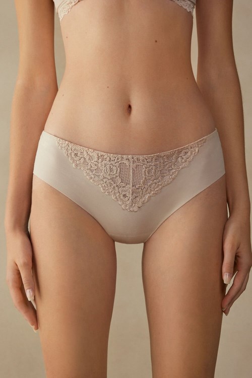 Intimissimi Pretty Flowers Seamless Katoenen Panties Roze | 54832NQVB