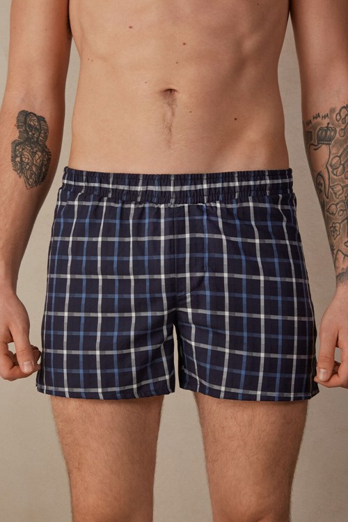 Intimissimi Print Detailed Boxers Blauw Blauw | 68349EOAL