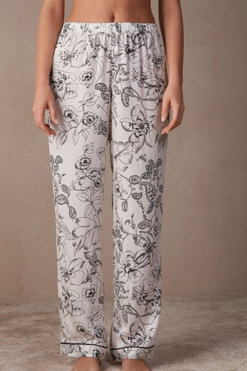 Intimissimi Pure Joy Full Length Satin Pants Print - 223j - Pure Joy Print | 03492FGCW