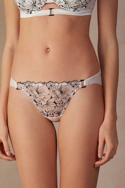 Intimissimi Pure Joy Panties Wit Zwart | 89604NPOT