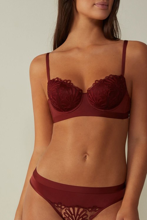 Intimissimi Romantic Life Sofia Balconette Bra Rood Donkerrood | 74298EZQU