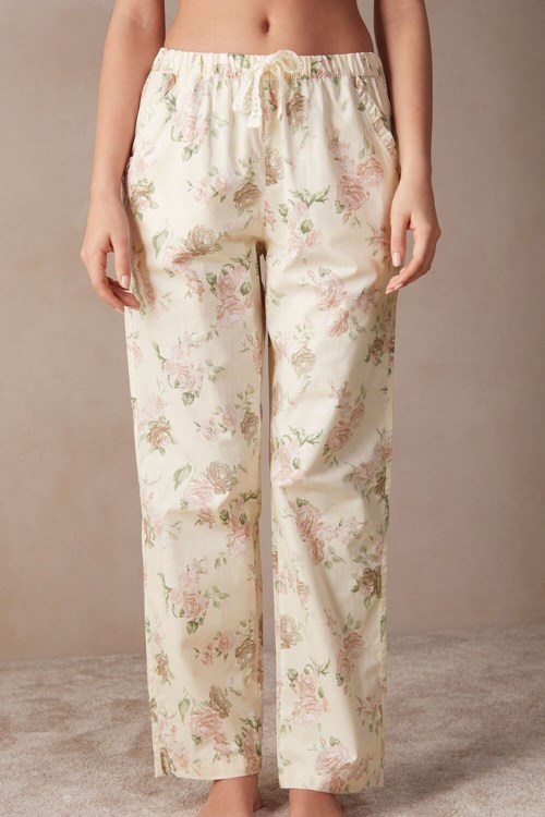 Intimissimi Scent of Roses Full Length Katoenen Cloth Pants Print - 205j - Scent Of Roses Print | 94817NXOY