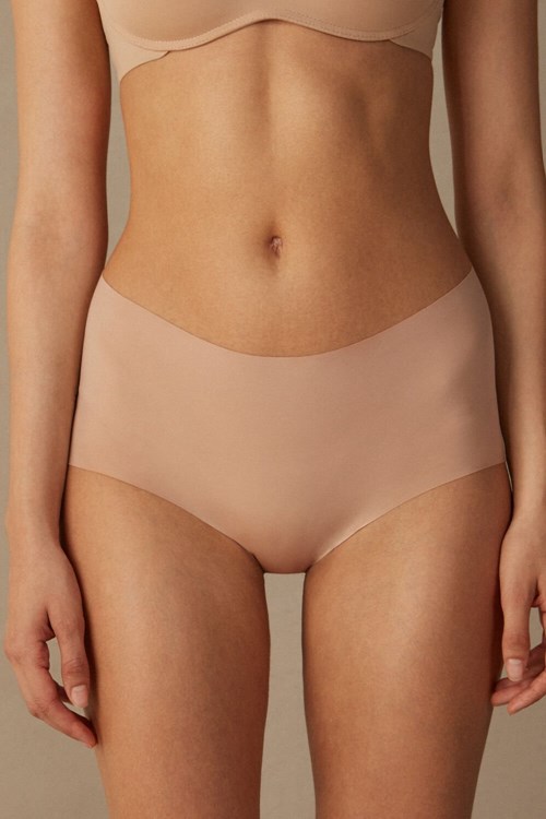 Intimissimi Seamless Microfiber Hipster Beige | 48201CALD