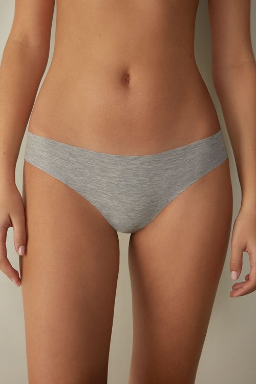 Intimissimi Seamless Supima® Katoenen Brazilian Panties Grijs Lichtgrijs | 15860USMB