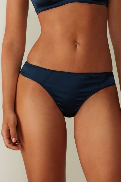 Intimissimi Silk Cheeky Briefs Blauw Blauw | 98504PDHI