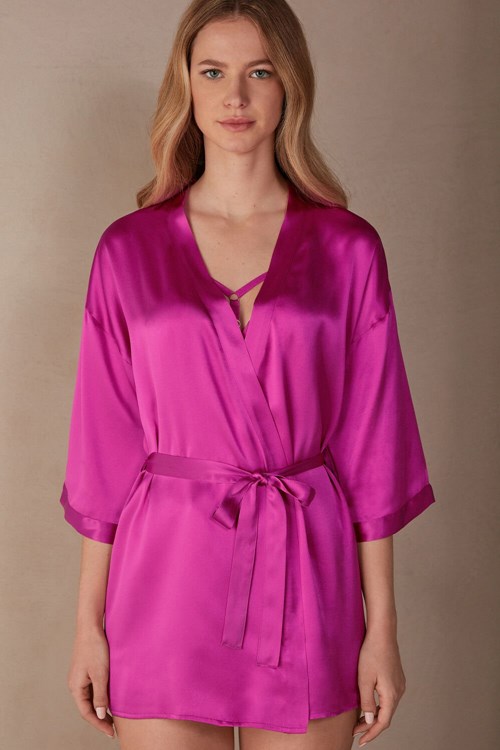 Intimissimi Silk Kimono Roze Roze | 74398KVLM