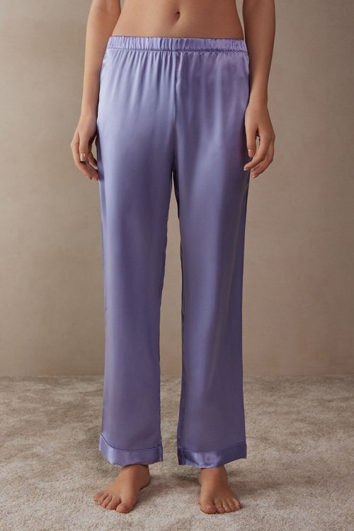 Intimissimi Silk Satin Pajama Pants Lavendel | 98614PTCY