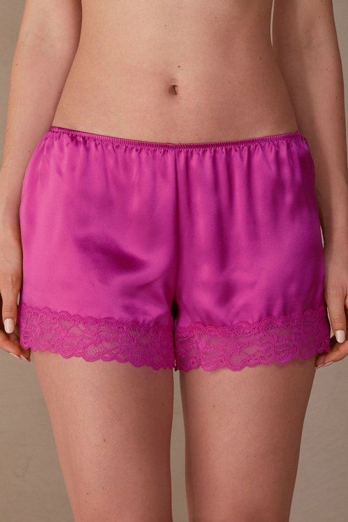 Intimissimi Silk Shorts Roze Roze | 75304TEBA