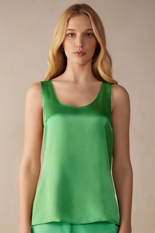 Intimissimi Silk and Modal Tank Top Groen Mintgroen | 05496DGAM