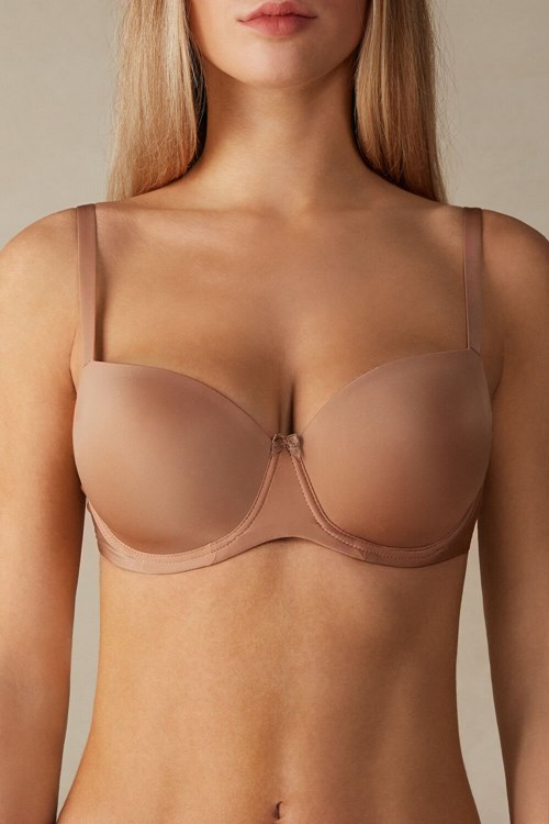 Intimissimi Sofia Balconette Bra in Ultralight Microfiber Beige | 20659SZGB