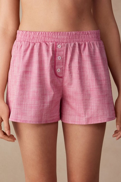 Intimissimi Strawberry Milkshake Shorts in Katoenen Cloth Roze Roze | 40728FWUX