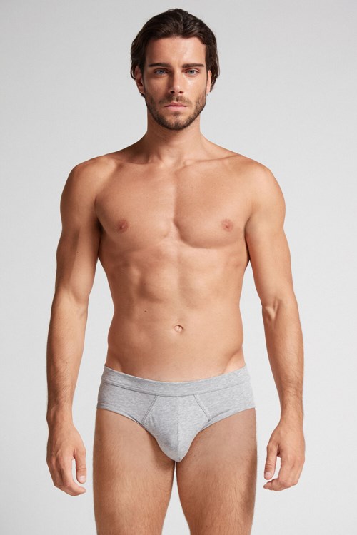 Intimissimi Supima® Katoenen Briefs Grijs Lichtgrijs | 51029VFEX