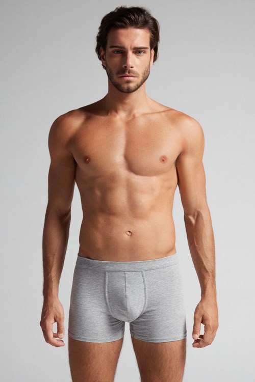 Intimissimi Supima® Katoenen Loose Fit Boxers Grijs Lichtgrijs | 78120WKDT