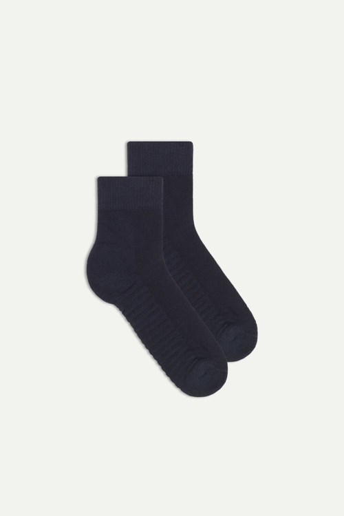 Intimissimi Terrycloth Kort Socks Blauw Blauw | 63710ILHS