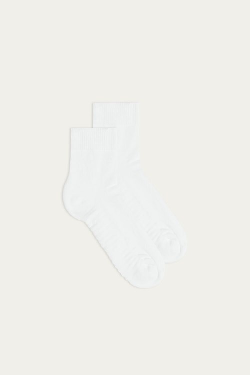 Intimissimi Terrycloth Kort Socks Wit Wit | 84613ABHK