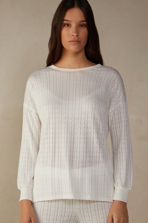 Intimissimi Timeless Heritage Long Sleeve Top Wit | 01637DZVG